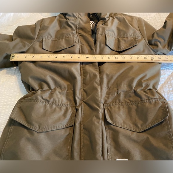 Vans Women’s Brown Winter Ski Jacket Coat Cinched  Waist Hooded Size: M - Picture 8 of 12